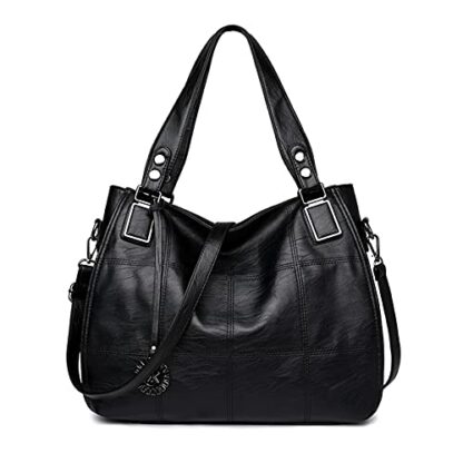 Ladies Leather Handbags Large Capacity Top Handle Messenger Crossbody Shoulder Bags for Womens Girls - Image 2