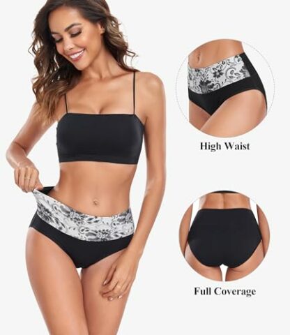 Lapulas Womens Underwear, Women's Cotton Knickers High Waisted Knickers for Women Stretchy Soft Ladies Underwear Full Briefs Women Multipack Pants (5 Pack) 4 Lapulas Womens Underwear, Women's Cotton Knickers High Waisted Knickers for Women Stretchy Soft Ladies Underwear Full Briefs Women Multipack Pants (5 Pack) - Image 4