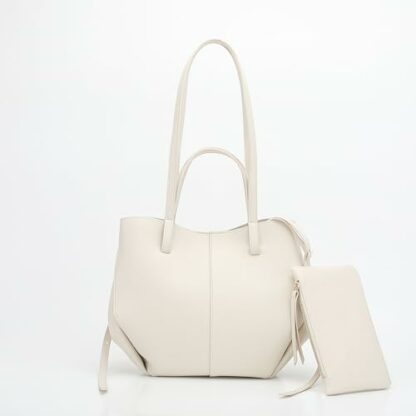 Large Faux Leather Tote Bag for Women Work Handbag Trendy Designer Shoulder Bag Casual Top-handle Bag - Image 4