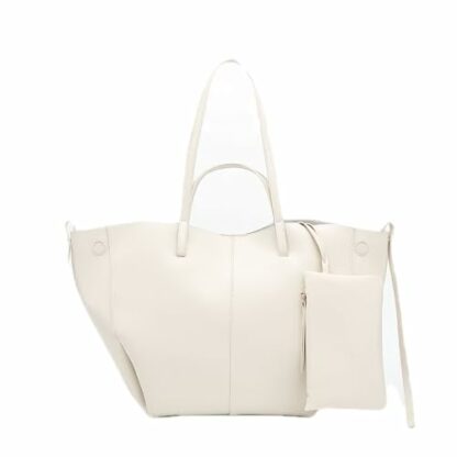 Large Faux Leather Tote Bag for Women Work Handbag Trendy Designer Shoulder Bag Casual Top-handle Bag - Image 2