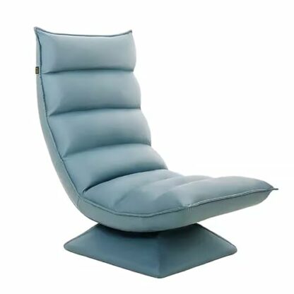 Lazy Sofa Swivel Chair with Back Support Adjustable Reading Chair for Bedroom Ideal for Reading Lounging and Meditating Comfortable and Stylish Design Blue Color - Image 2