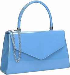 LeahWard Women's Patent Clutch Top Handle Bag Wedding Evening Purse Gift K88