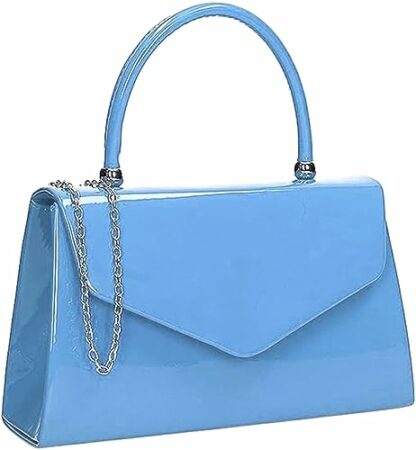 LeahWard Women's Patent Clutch Top Handle Bag Wedding Evening Purse Gift K88 2 LeahWard Women's Patent Clutch Top Handle Bag Wedding Evening Purse Gift K88 - Image 2