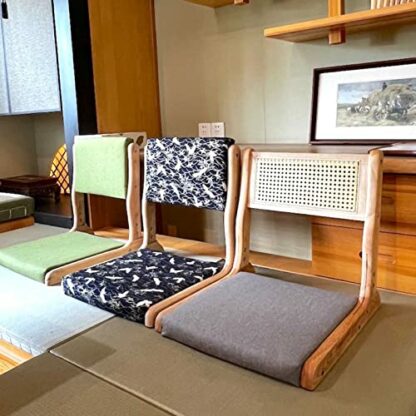 Legless Tatami Folding Chair - Portable Floor Chair For Living Room & Bedroom - Comfortable Cushion - Folding Meditation Floor Seating - Image 4