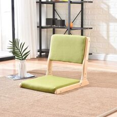 Legless Tatami Folding Chair - Portable Floor Chair For Living Room & Bedroom - Comfortable Cushion - Folding Meditation Floor Seating