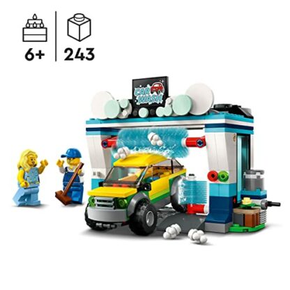 Lego 60362 City Autowaschanlage, Set mit Spielzeugauto für Kinder ab 6 Jahren, Jungen & Mädchen, funktionierende Wasch-Elemente und 2 Minifiguren, Fahrzeugset, kleine Geschenk-Idee 3 Lego 60362 City Autowaschanlage, Set mit Spielzeugauto für Kinder ab 6 Jahren, Jungen & Mädchen, funktionierende Wasch-Elemente und 2 Minifiguren, Fahrzeugset, kleine Geschenk-Idee - Image 3