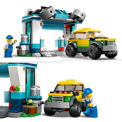 Lego 60362 City Autowaschanlage, Set mit Spielzeugauto für Kinder ab 6 Jahren, Jungen & Mädchen, funktionierende Wasch-Elemente und 2 Minifiguren, Fahrzeugset, kleine Geschenk-Idee 4 Lego 60362 City Autowaschanlage, Set mit Spielzeugauto für Kinder ab 6 Jahren, Jungen & Mädchen, funktionierende Wasch-Elemente und 2 Minifiguren, Fahrzeugset, kleine Geschenk-Idee - Image 4