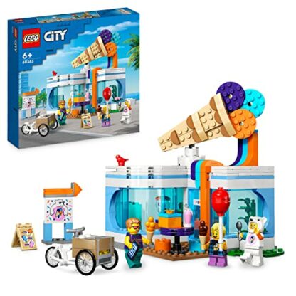 Lego 60363 City Eisdiele, Spielzeug-Laden für Kinder ab 6 Jahren, Set mit 3 Minifiguren mit lustigem Zubehör und einem Lastenrad, Geschenk zum Geburtstag für Jungen und Mädchen 2 Lego 60363 City Eisdiele, Spielzeug-Laden für Kinder ab 6 Jahren, Set mit 3 Minifiguren mit lustigem Zubehör und einem Lastenrad, Geschenk zum Geburtstag für Jungen und Mädchen - Image 2