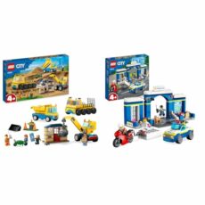 Lego 60391 City Baufahrzeuge und Kran mit Abrissbirne, Spielzeug mit Bagger, Kipper und Transportfahrzeugen, Lernspielzeug für Kleinkinder ab 4 Jahren