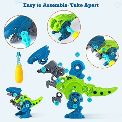 Lekebaby Take Apart Dinosaur, 4-Pack DIY Dinosaur Toys with Drills,Dinosaur Gifts for Boys Girls 3 4 5 Years Old and Up 4 Lekebaby Take Apart Dinosaur, 4-Pack DIY Dinosaur Toys with Drills,Dinosaur Gifts for Boys Girls 3 4 5 Years Old and Up - Image 4