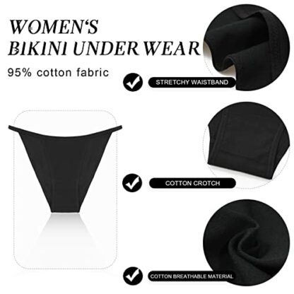 Levao Women's Knickers Cotton Bikini Ladies Underwear No Show Tanga Hipster Women Briefs Multipack S-2XL 4 Levao Women's Knickers Cotton Bikini Ladies Underwear No Show Tanga Hipster Women Briefs Multipack S-2XL - Image 4