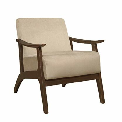 Lexicon Savry 29" W Fabric Wood Arm Accent Chair, Light Brown - Image 2