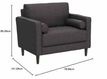 Lifestyle Solutions Lexington Armchair, 39.8" W x 31.1" D x 33.5" H, Navy Blue - Image 4