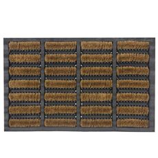 Lifestyle comfort ltd LSC Tuff Scrape Door Mat Heavy Duty Outdoor Doormats Removes Grass, Mud and Dirt 100% Natural Coir Bristle with Rubber Backing Machine Washable Non-Slip Doormats