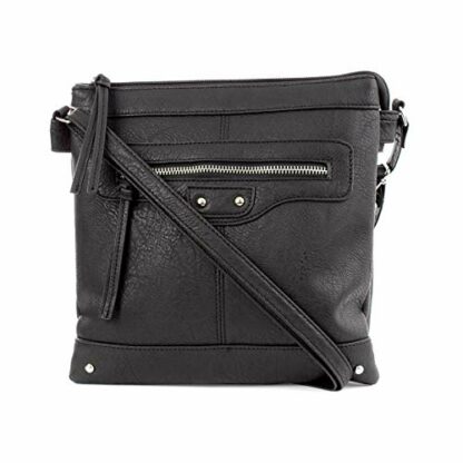 Lilley Connie Black Zip Detail Handbag - Image 3