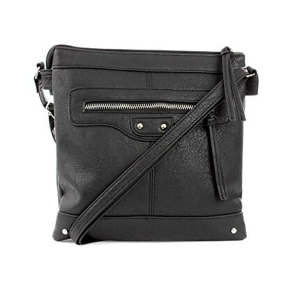 Lilley Connie Black Zip Detail Handbag - Image 2