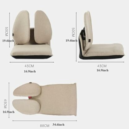 Linmeas-753 Floor Chair Meditation Floor Chair with Back Support for Adults, Premium Legless Bay Window Backrest Chair with Adjustable Back for Seating, Yoga & Gaming Meditation Chair 4 Linmeas-753 Floor Chair Meditation Floor Chair with Back Support for Adults, Premium Legless Bay Window Backrest Chair with Adjustable Back for Seating, Yoga & Gaming Meditation Chair - Image 4