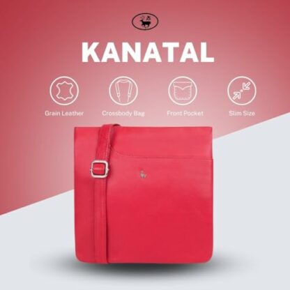 Lloyd Baker KANATAL Real Leather Crossbody Bag, Soft Shoulder Handbag with Adjustable Strap, Slim Phone Bag, Compact Size with FRONT SLIP POCKET - Image 4