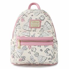 Loungefly Disney Beauty and the Beast Belle All Over Print Womens Double Strap Shoulder Bag Purse