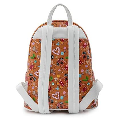 Loungefly Disney Christmas Gingerbread AOP Womens Double Strap Shoulder Bag Purse with Ears Headband 4 Loungefly Disney Christmas Gingerbread AOP Womens Double Strap Shoulder Bag Purse with Ears Headband - Image 4