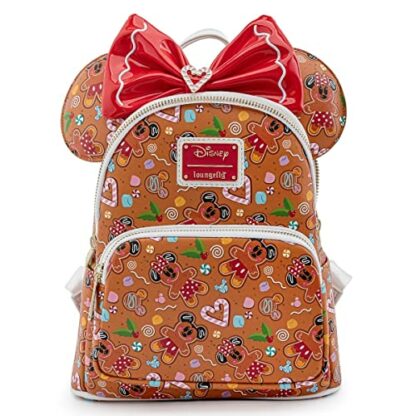 Loungefly Disney Christmas Gingerbread AOP Womens Double Strap Shoulder Bag Purse with Ears Headband 2 Loungefly Disney Christmas Gingerbread AOP Womens Double Strap Shoulder Bag Purse with Ears Headband - Image 2
