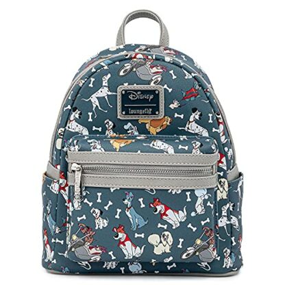 Loungefly Disney Dogs Mini-Backpack Handbag All Over Print Lady Tramp Dalmatians - Image 2