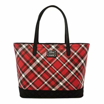 Loungefly Disney Mickey Mouse Plaid Tote Bag Purse 4 Loungefly Disney Mickey Mouse Plaid Tote Bag Purse - Image 4