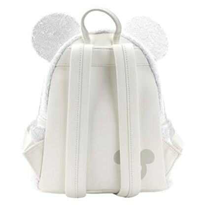 Loungefly Disney Minnie Sequin Wedding Mini Backpack - Image 3