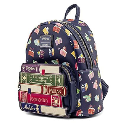 Loungefly Disney Princess Books All Over Print Womens Double Strap Shoulder Bag Purse 3 Loungefly Disney Princess Books All Over Print Womens Double Strap Shoulder Bag Purse - Image 3