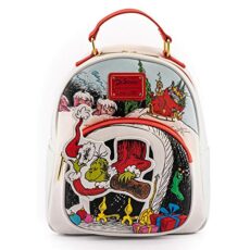 Loungefly Dr. Seuss The Grinch Chimney Thief Adult Womens Double Strap Shoulder Bag Purse, One Size (DSSBK0023)