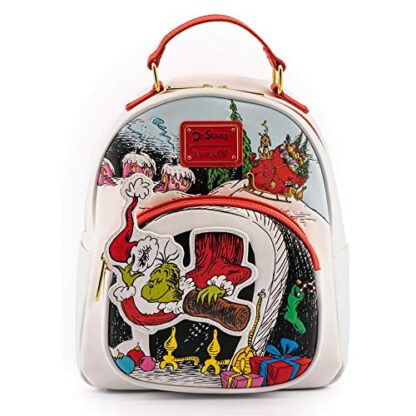 Loungefly Dr. Seuss The Grinch Chimney Thief Adult Womens Double Strap Shoulder Bag Purse, One Size (DSSBK0023) - Image 2