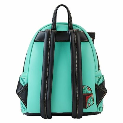 Loungefly Star Wars Boba Fett Floral Embroidered Cosplay Womens Double Strap Shoulder Bag Purse, Multi, One Size - Image 4