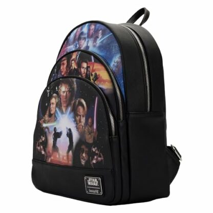 Loungefly Star Wars Trilogy 2 Triple Pocket Mini Backpack 3 Loungefly Star Wars Trilogy 2 Triple Pocket Mini Backpack - Image 3