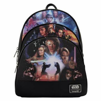 Loungefly Star Wars Trilogy 2 Triple Pocket Mini Backpack 2 Loungefly Star Wars Trilogy 2 Triple Pocket Mini Backpack - Image 2