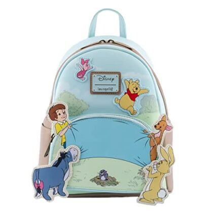 Loungefly WDBK1894 Disney Winnie the Poof 95th Anniversary Celebration Toss Women's Double Strap Shoulder Bag Purse, - Image 2