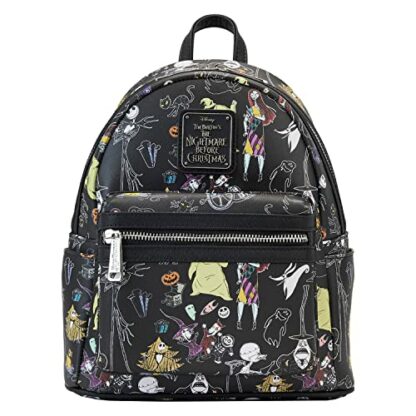 Loungefly x Nightmare Before Christmas Women's Allover-Print Character Mini Backpack 2 Loungefly x Nightmare Before Christmas Women's Allover-Print Character Mini Backpack - Image 2