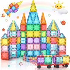 Lovchil Magnetic Building Blocks, Magnetic Building Blocks Set, Magnetic Tiles for 3 4 5 6 7 8 Years Old Boys Girls Toddlers Kids, Preschool Learning Educational Construction Toys