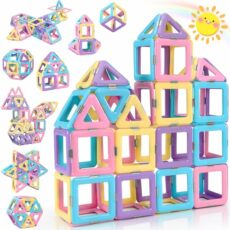Lovchil Magnetic Building Blocks, Magnetic Tiles Building Construction Set STEM Montessori Toys, 36pcs Set Preschool Toys for 3 4 5 6 7 8 Year Old Girls boys kids toddlers Christmas Birthday gifts