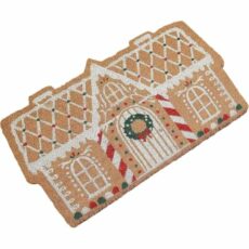 Lpitoy Christmas Welcome Mat Outdoor Gingerbread House Doormat & Porch Décor Christmas Carpet Photo Prop Gift Decoration