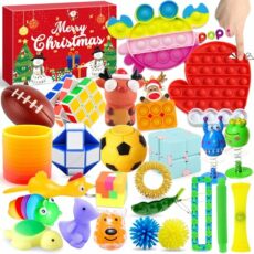 Lubibi Fidget Toys Advent Calendar 2024, Christmas Countdown Calendar Fidget Toys Pack, Stress Relief Sensory Fidget Toys Set 24 Days Surprise Gifts Xmas Present for Adults and Kids 5 6 7 8 9 10 11 12