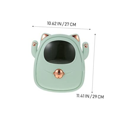 Lucky Cat Tissue Box Paper Organizer Fortune Cat Figurine Roll Paper Rack Plastic Stand Miniature Holder Paper Napkins Decorative Paper Holder Roll Paper Holder Toilet Wall - Image 3