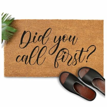MAINEVENT Funny Doormat, Did You Call First Door Mat, Oversized Door Mat, Large Front Door Mat Outdoor, Did You Call First Large Welcome Mat Did You Call Doormat 2 MAINEVENT Funny Doormat, Did You Call First Door Mat, Oversized Door Mat, Large Front Door Mat Outdoor, Did You Call First Large Welcome Mat Did You Call Doormat - Image 2