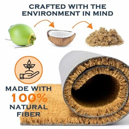 MAINEVENT Welcome Peasants Cat Doormat, Black Cat Door Mat, Funny Welcome Mats Outdoor Funny, Black Cat Gifts, Cat Rug Black Cat Decor, Cat Welcome Mat Funny, Cat Doormat Coir - Image 4