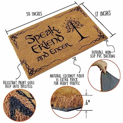 MAINEVENT Welcome Peasants Cat Doormat, Black Cat Door Mat, Funny Welcome Mats Outdoor Funny, Black Cat Gifts, Cat Rug Black Cat Decor, Cat Welcome Mat Funny, Cat Doormat Coir - Image 7