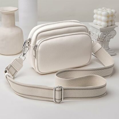 MAMUNU Crossbody Bags for Women Leather Shoulder Bags with Adjustable Wide Strap Lightweight Multi Pockets Over Shoulder Handbag for Women Girls Casual Shopping Travel Work 3 MAMUNU Crossbody Bags for Women Leather Shoulder Bags with Adjustable Wide Strap Lightweight Multi Pockets Over Shoulder Handbag for Women Girls Casual Shopping Travel Work - Image 3