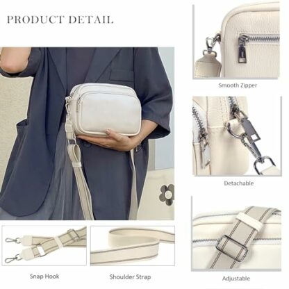 MAMUNU Crossbody Bags for Women Leather Shoulder Bags with Adjustable Wide Strap Lightweight Multi Pockets Over Shoulder Handbag for Women Girls Casual Shopping Travel Work 4 MAMUNU Crossbody Bags for Women Leather Shoulder Bags with Adjustable Wide Strap Lightweight Multi Pockets Over Shoulder Handbag for Women Girls Casual Shopping Travel Work - Image 4