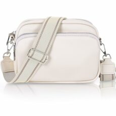 MAMUNU Crossbody Bags for Women Leather Shoulder Bags with Adjustable Wide Strap Lightweight Multi Pockets Over Shoulder Handbag for Women Girls Casual Shopping Travel Work