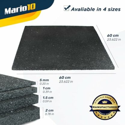 MARIO10 Anti Vibration Mat Washing Machine 60 x 60 cm. Rubber Mat For Vibration Insulation Shock Absorbing Mat Noise Reducing Floor Matting Floor Protection - Image 3