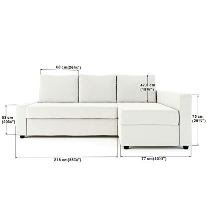 MASTERS OF COVERS Snug Fit Friheten Slipcover for The IKEA Friheten with Chaise Corner Cover, Sofa Bed Cover, Sectional Slipcover Replacement (Light Khaki) - Image 4