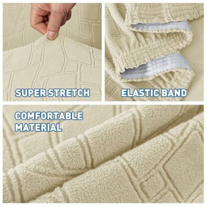 MAXIJIN Water-Repellent Sofa Seat Cushion Covers - Image 4